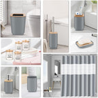 IMAVO Bathroom Accessories Set,Grey Bathroom Set,11 Pieces Bathroom Accessory Set,Trash Can for Bathroom Accessories Décor and Housewarming Gifts