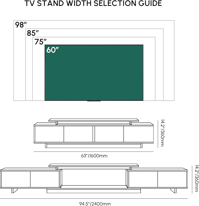 homary Extendable TV Stand for 65–85 Inch TVs, Modern Walnut Entertainment Center with Storage Drawers & Cabinets, Adjustable TV Console Table Media Cabinet for Living Room Bedroom (Walnut)