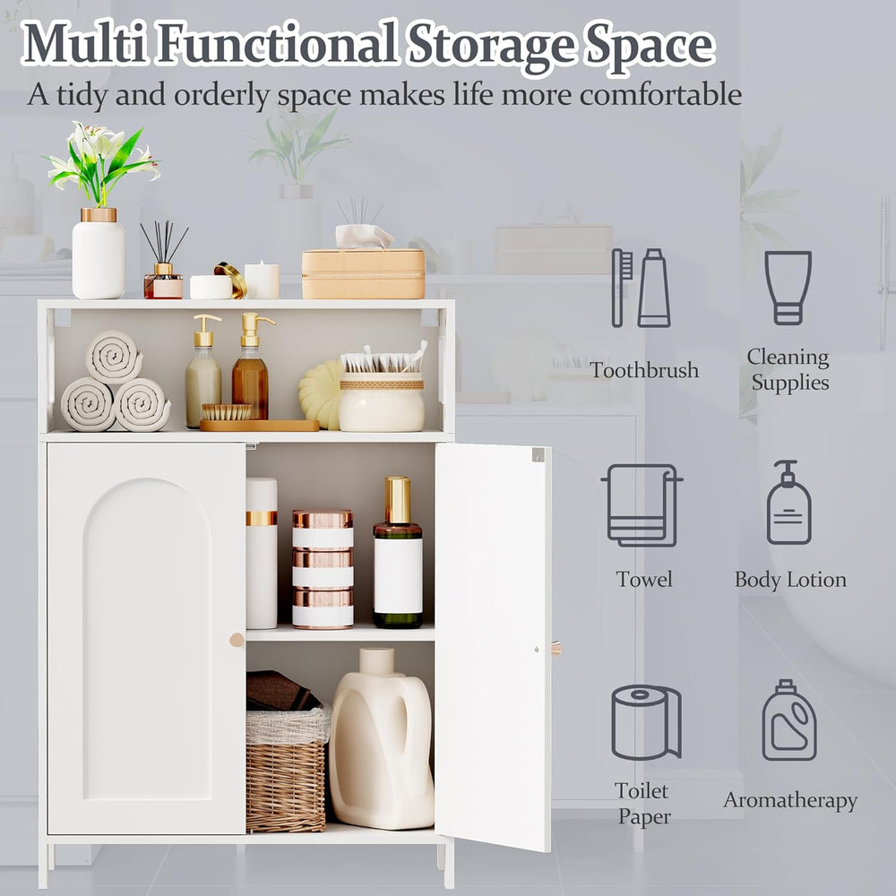 BEWISHOME Bathroom Storage Cabinet, Bathroom Floor Storage Cabinet, Freestand...