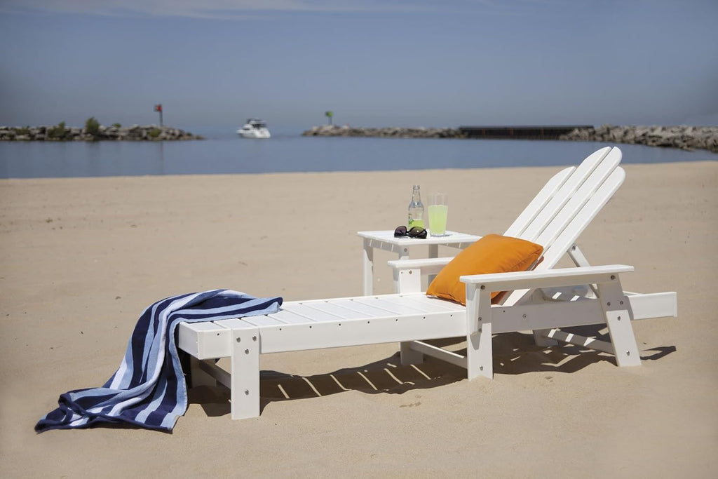 POLYWOOD R100MA Presidential Outdoor Rocking Chair, Mahogany & ECT18MA Long Island 18" Side Table, Mahogany