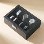 Bracelet Display Holder with Clear Lid, Jewelry Storage Organizer Box Case with Rods for Bangles, Watches, Women (Black)