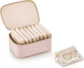 Vlando Gifts for Women, Jewelry Box with 8 Velvet Jewelry Bags Travel Jewelry Case for Women Girls Jewelry Organizer Necklace Rings Earrings Bags Gift Ideas for Birthday Bride (Pink)