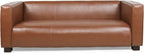 Merax Mid Century Modern 3 Seater Sofa with Birch Wood Legs, 80" Wide Smooth Upholstered Couch for Living Room, Apartment, Light Brown