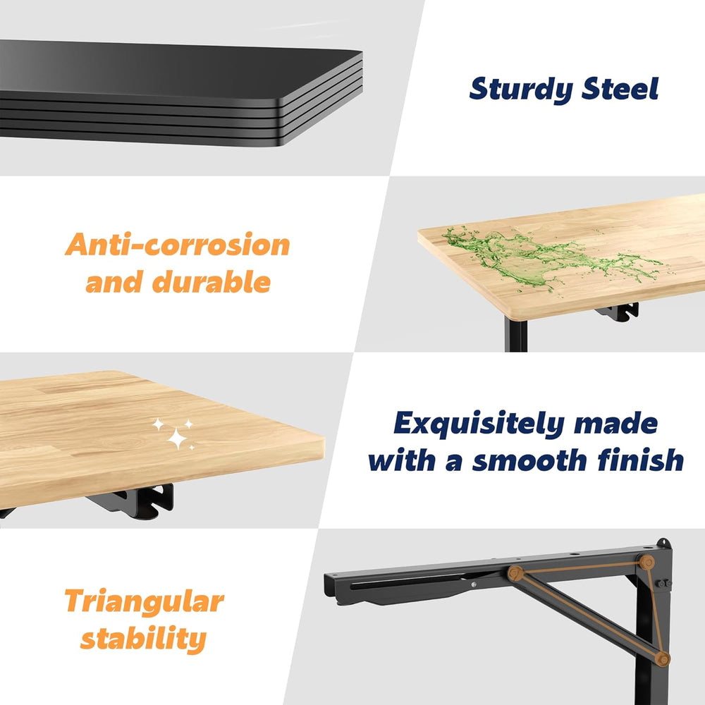 Ultrawall Wall Mounted Folding Workbench, Heavy Duty Foldable Work Table, Col...