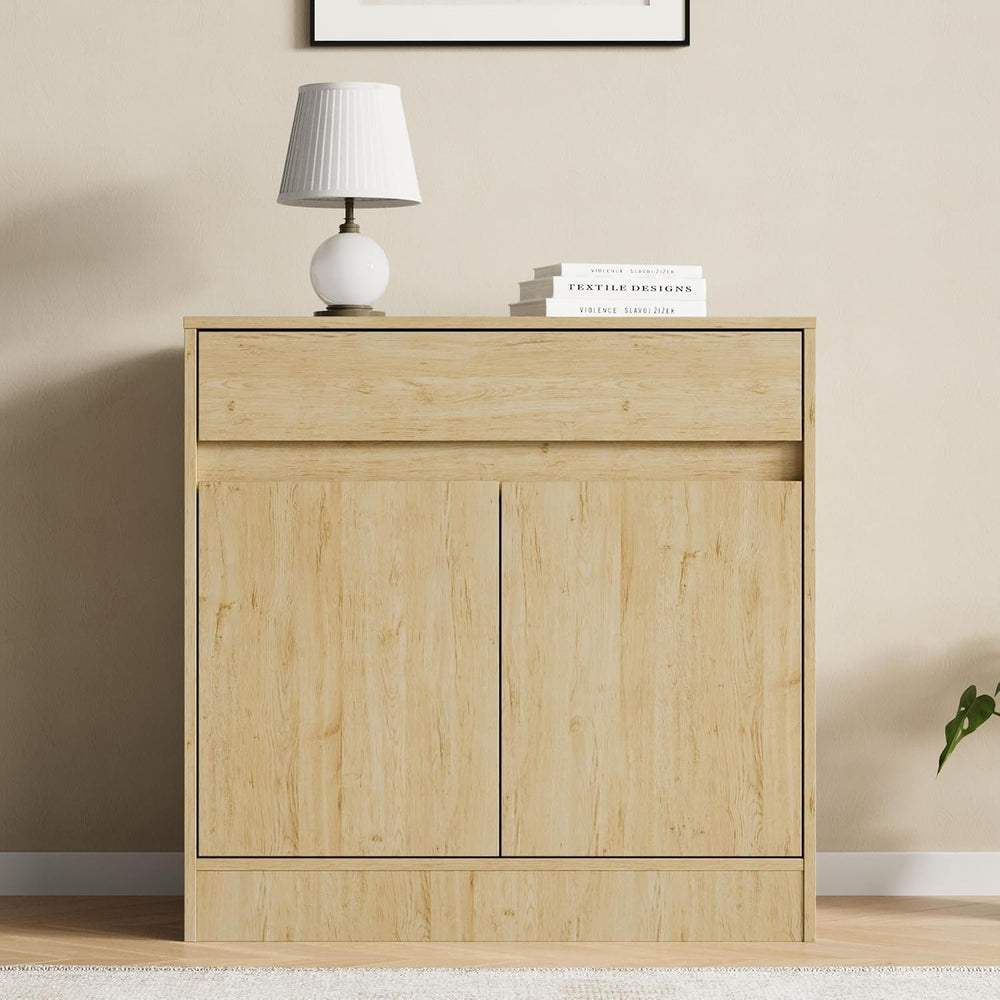 Housoul Buffet Cabinet with 2 Doors and Drawer, Coffee Bar Cabinet with Adjus...