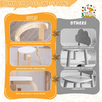 Swegrow Wooden Kids Chair, Toddler Chair for Table, Kids Stackable Chairs, Kid Wooden Furniture for Family/Playroom/Classroom（Set of 4-White）