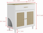 Contemporary Storage Cabinet, Cat Litter Box Enclosure with Scratch Pad, Hidden Litter Box Furniture,for Kitchen Home