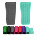 ZAXOP 2 Pack Heat Resistant Silicone Mat Pouch for Flat Iron, Curling Iron,Hair Straightener,Hair Curling Wands,Hot Hair Tools (Mintgreen-Grey)