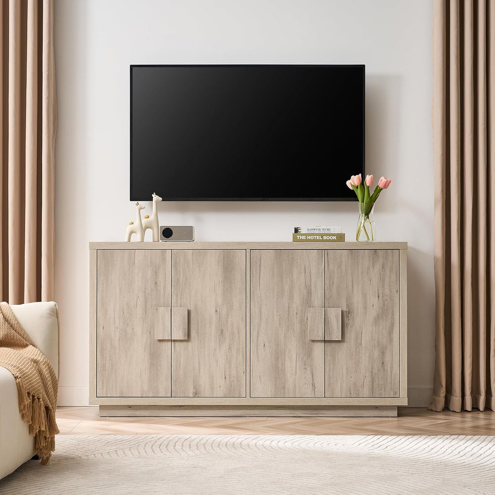 ONBRILL Buffet Cabinet with Storage, 63" Sideboard Cabinet with 4 Doors ...