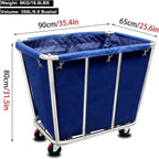 Laundry Cart Commercial,10 Bushel (350L) Large Industrial Rolling Laundry Hamper with 4 Inch Wheels,Home Heavy Duty Laundry Baskets with Stainless Steel Frame, 260 LBS Weight Capacity