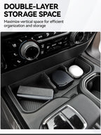 ELECFRESH 2PCS Center Console Organizer Tray for 2022 2023 2024 2025 Chevrolet Silverado Accessories, Armrest Storage Box and Center Console Storage for Chevrolet Silverado
