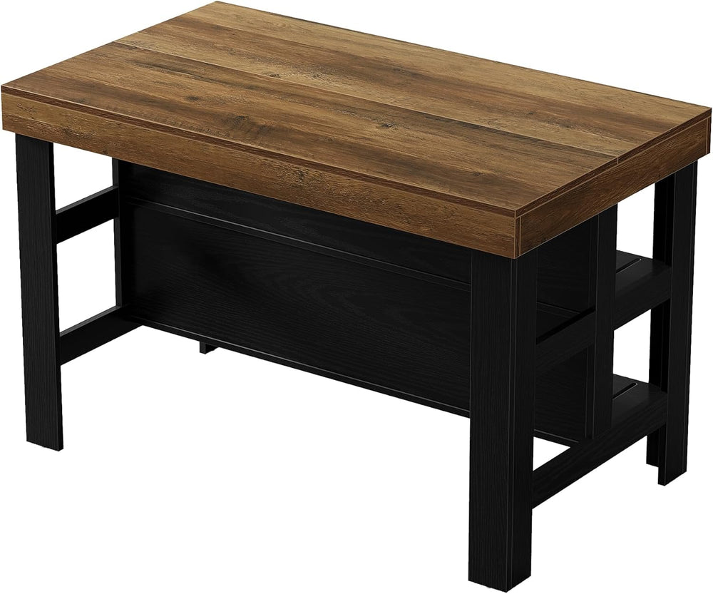 Tribesigns Kitchen Island with Storage and Seating, Farmhouse Large Stationar...