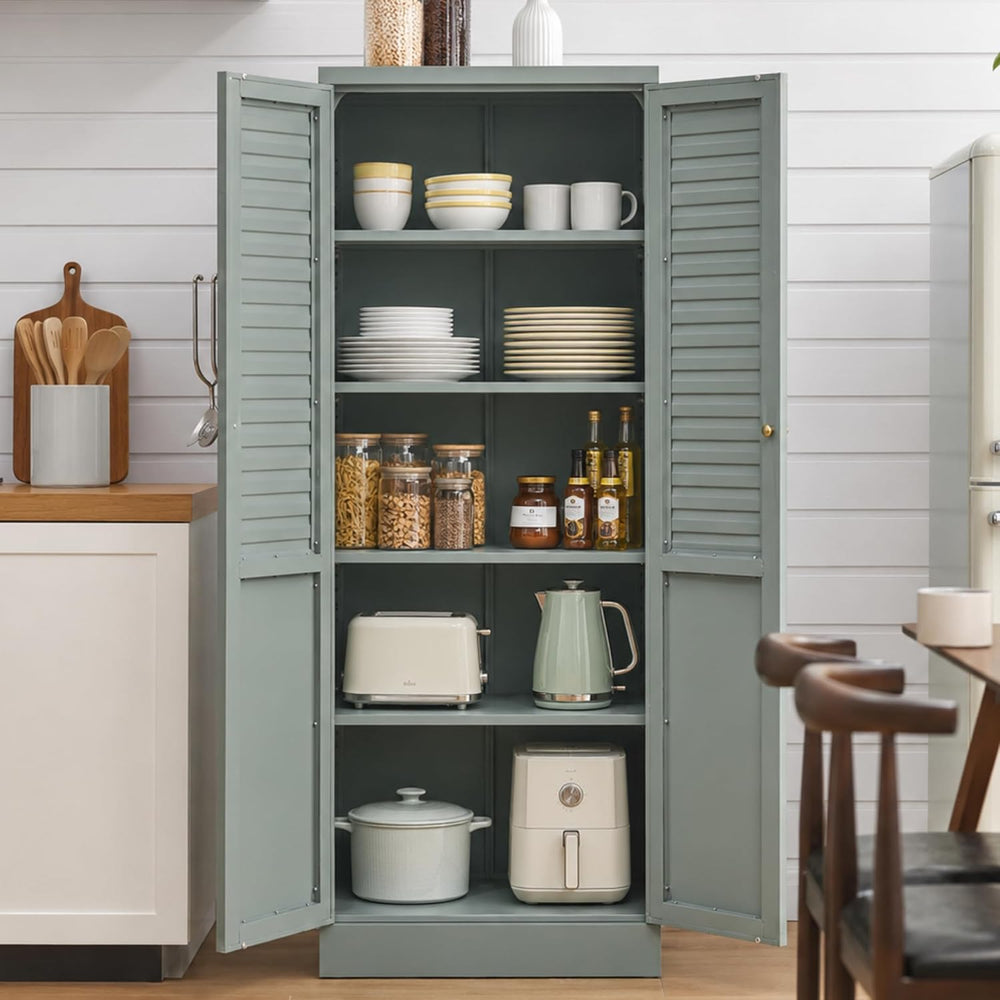 Metal Kitchen Storage Cabinets With Doors, Tall Locker Storage Cabinet