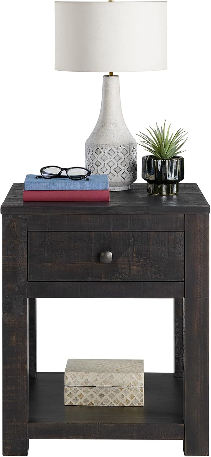 Alaterre Furniture Durham Bedroom Nightstand - 20in Small Side Table Set with...