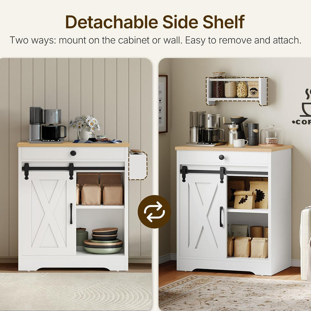 YATINEY Buffet Cabinet with Storage, Coffee Bar Cabinet with Pod Drawer