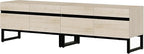 WAMPAT Modern TV Stand for TVs Up to 75 Inch, 2-in-1 Entertainment Center Media Console with Storage Cabinets, TV Console for Living Room, Light Oak