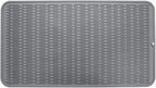 Silicone Dish Drying Mat for Multiple Usage,Easy clean,Eco-friendly,Heat-resistant Silicone Mat for Kitchen Counter or Sink,Refrigerator or Drawer Liner Grey 4XL 32 inches x 18 inches