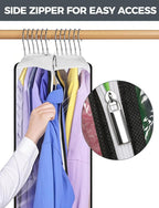 6 pcs 40" Garment Bags for Hanging Clothes, Clear Suit Bags for Closet Storage Clothing Storage, Garment Bags for Travel Covers with 10" Gussets for Coats, Jackets, Shirts and Sweater