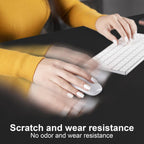 DAWNTREES Desk Mat Protector,PU Leather Desk Pad,Non Slip, Large Mouse Pad and Keyboard Mat, Waterproof Writing Pad for Office and Home (Black,35.5''x16.9'')