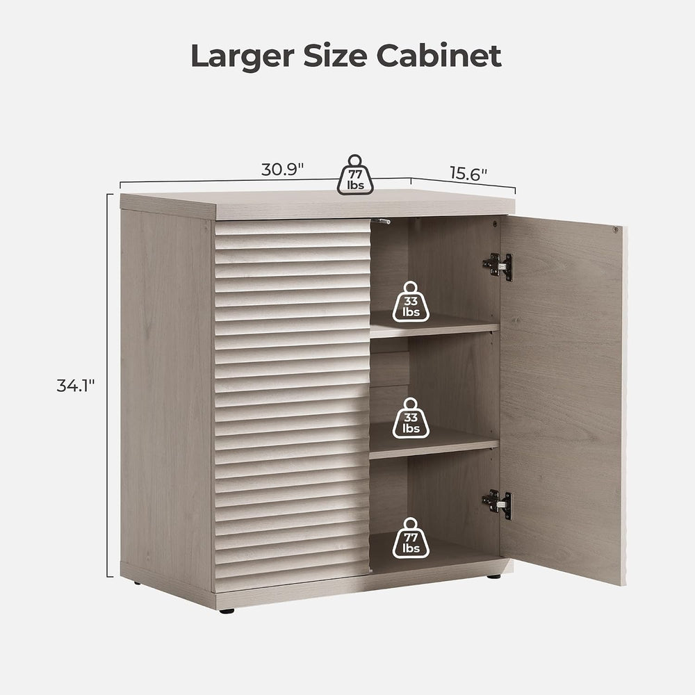 SICOTAS Buffet Cabinet with Storage Accent Sideboard Modern Credenza with Doo...