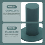 Velvet Vertical Tower Scrunchie Holder Stand Hair Tie Organizer Headband Storage Rack for Jewelry Watches Green Design for Bedroom and Store Display