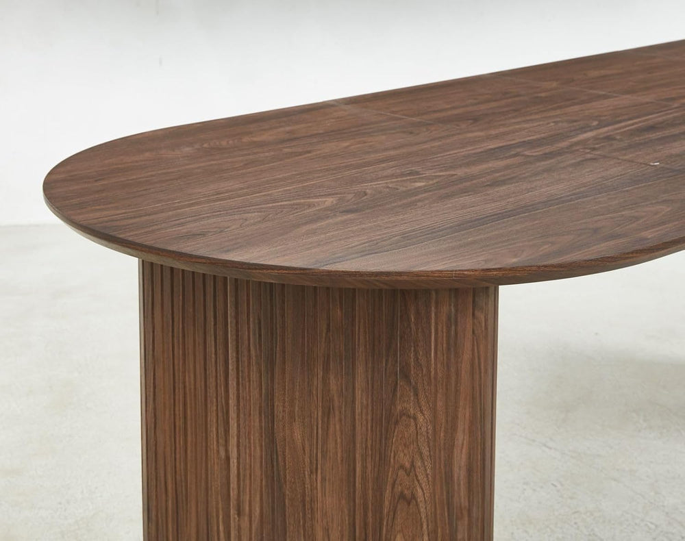 Expandable Dining Table,Wood Extendable Dining Room Kitchen Dinner Table, Lon...