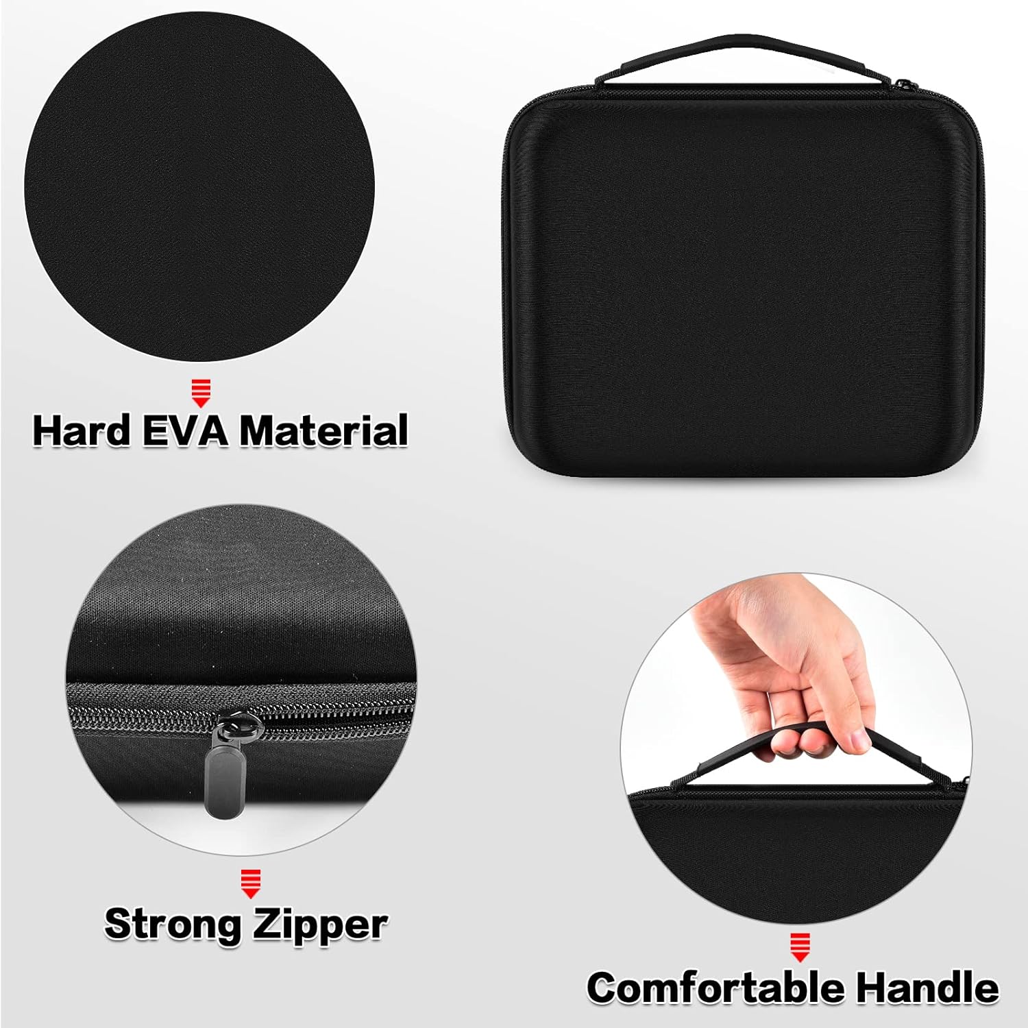 Comecase 8 Slots Watch Box Organizer/Men Watch Display Storage Case Fits All Wristwatches and Smart Watches up to 42mm - Black
