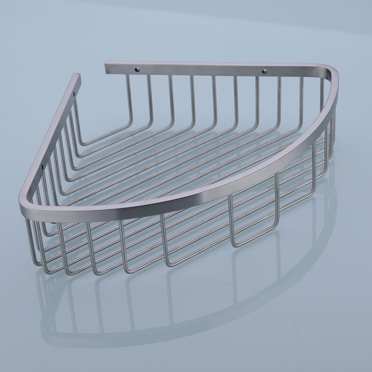 304 Stainless Steel Shower Caddy Corner Basket Shelf Bathroom Organizer Wall Mounted Storage, Brushed Nickel