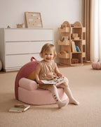 Blissful Diary Kids Chair, Soft Kids Armchair, Comfortable Kids Couch Sofa for Reading Planying, Kids Furniture for Boys and Girls Gift, Blush Pink Rainbow