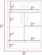 Modern Kitchen Pantry, Storage Cabinet with 1 Drawer and Double Door, 2 Shelves, Easy to Maintain, for Dining Room