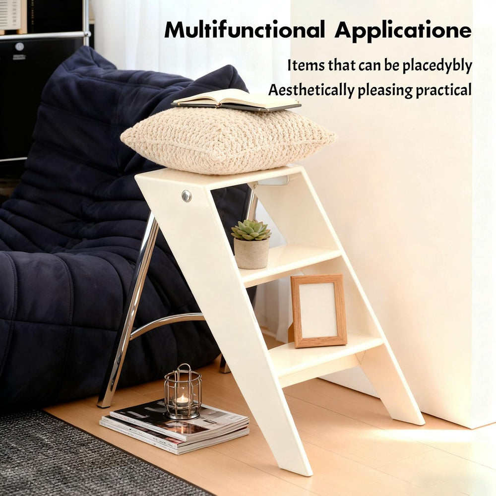 Acrylic 3 Step Ladder Folding Step Stool for Adults Foldable Small Step Stool...