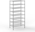21" Deep x 36" Wide x 74" Height Wire Shelving Kit | 8-Tier | NSF Commercial Storage Rack Unit