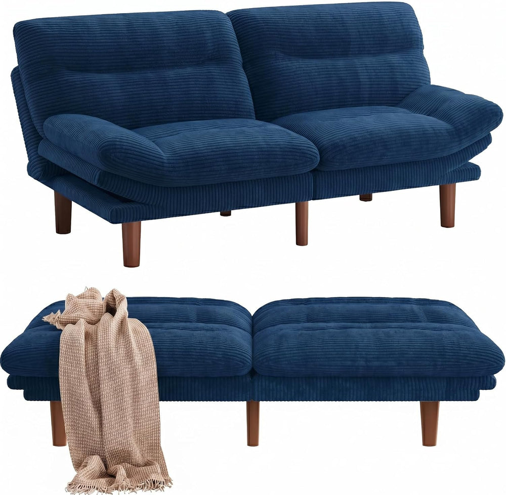 Pipishell Futon Sofa Bed, Modern 66" Futon Couch Convertible to Bed &amp...