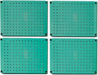 Metal Pegboard 12-Inch Tall x 16-Inch Wide Heavy Duty Wall Organizer for Home Garage Tool Storage 4pcs Green