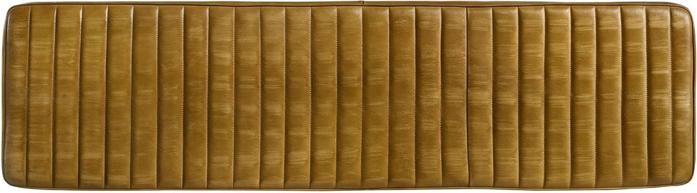 Pemberly Row Leather Upholstered Cushion Bench, 54"W x 15"D x 19&qu...