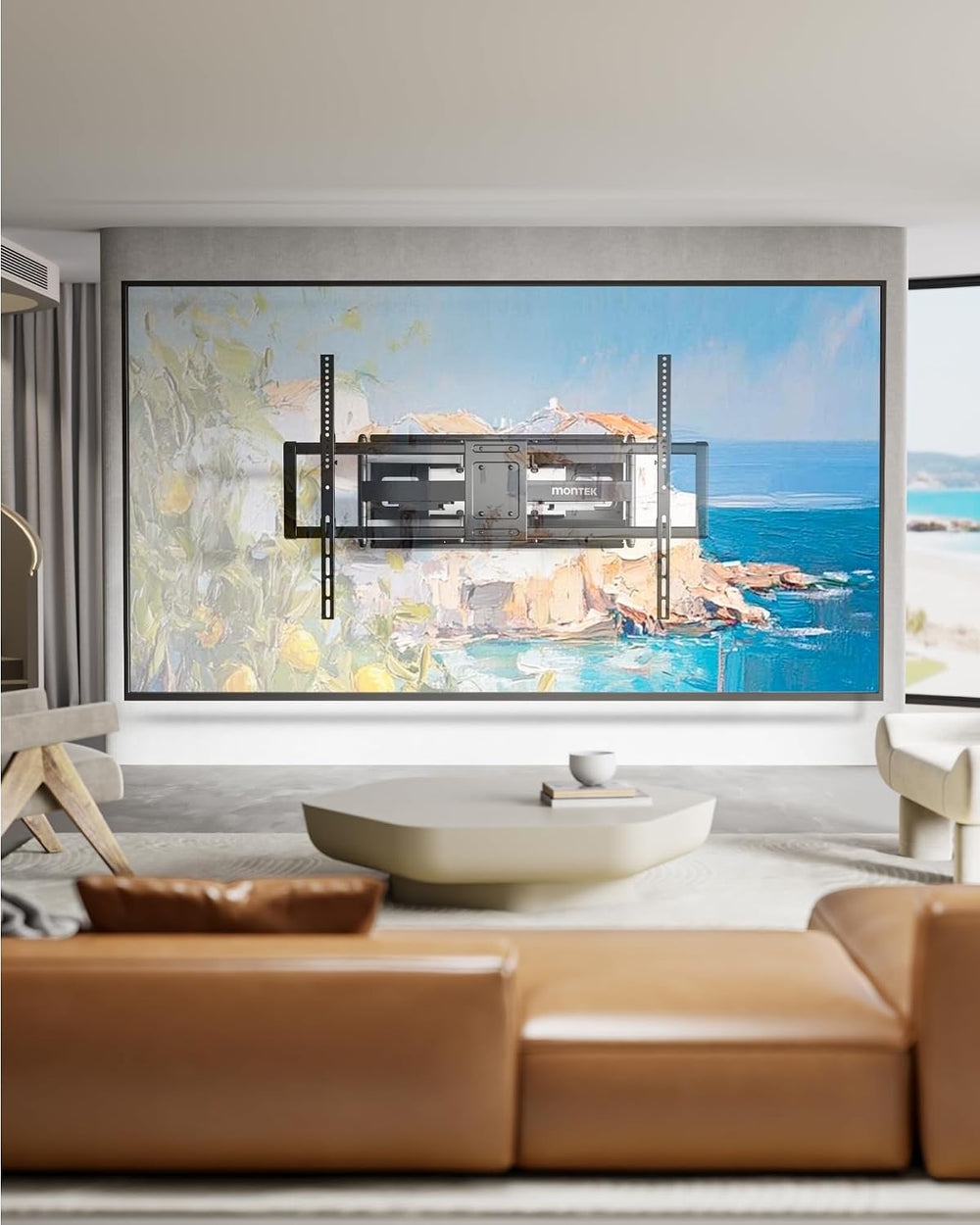 monTEK Heavy Duty Full Motion TV Wall Mount for 60-120 Inch Extra Large TVs |...