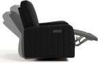 Storkcraft Kyoto Extra-Wide Power Recliner Swivel Glider, Black Boucle | Premium Electronic Nursery Wide Glider Rocking Chair, OEKO-TEX 100 Certified, Includes Dual-USB Charging Port