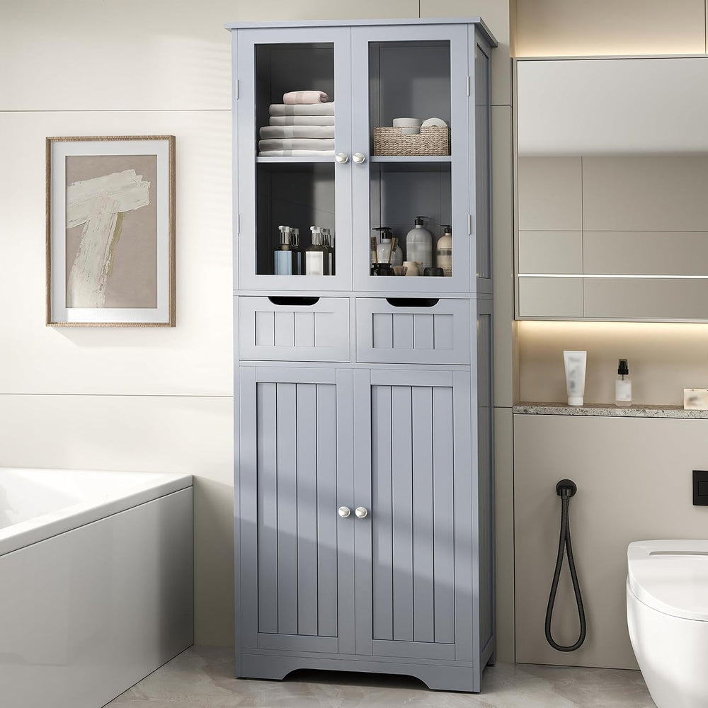 Betterhood 67" Tall Bathroom Storage Cabinet, Freestanding Cabinet with ...