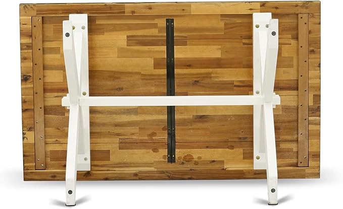 East West Furniture XT077 X-Style Modern Dining Table - a Rectangle Wooden Table Top with Stylish Legs, 40x72 Inch, Multi-Color