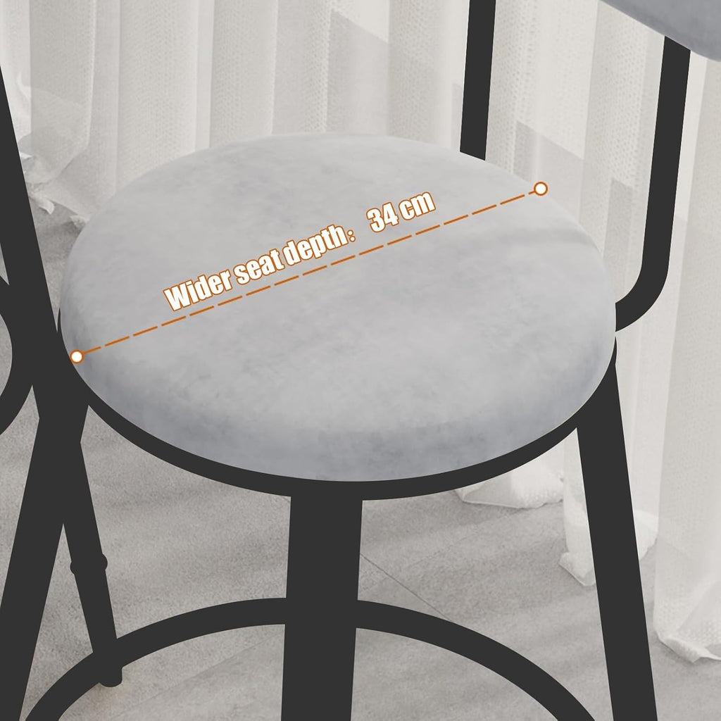 Tall Executive Office Chair, Metal Frame Side Chair, Commercial Stainless Steel Stool, Bar Stools, for Small Spaces Home Bedroom Study(Orange,75cm)