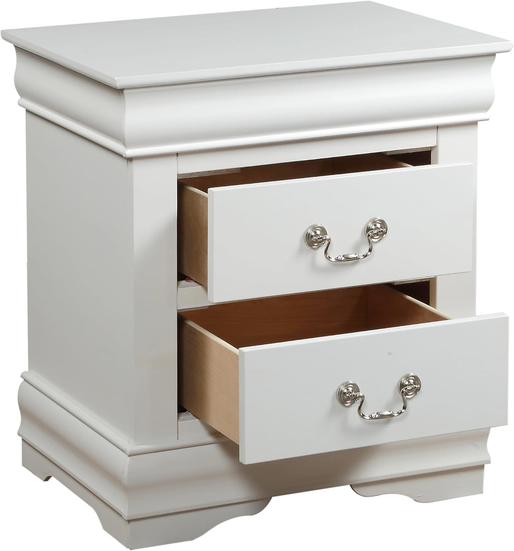 Knocbel Traditional Nightstand End Tables Side Table with 2 Drawers and Metal...