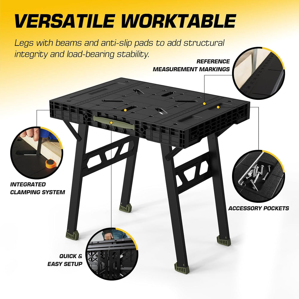 Express Folding Work Table, Easy Setup Portable Folding Work Table & Port...