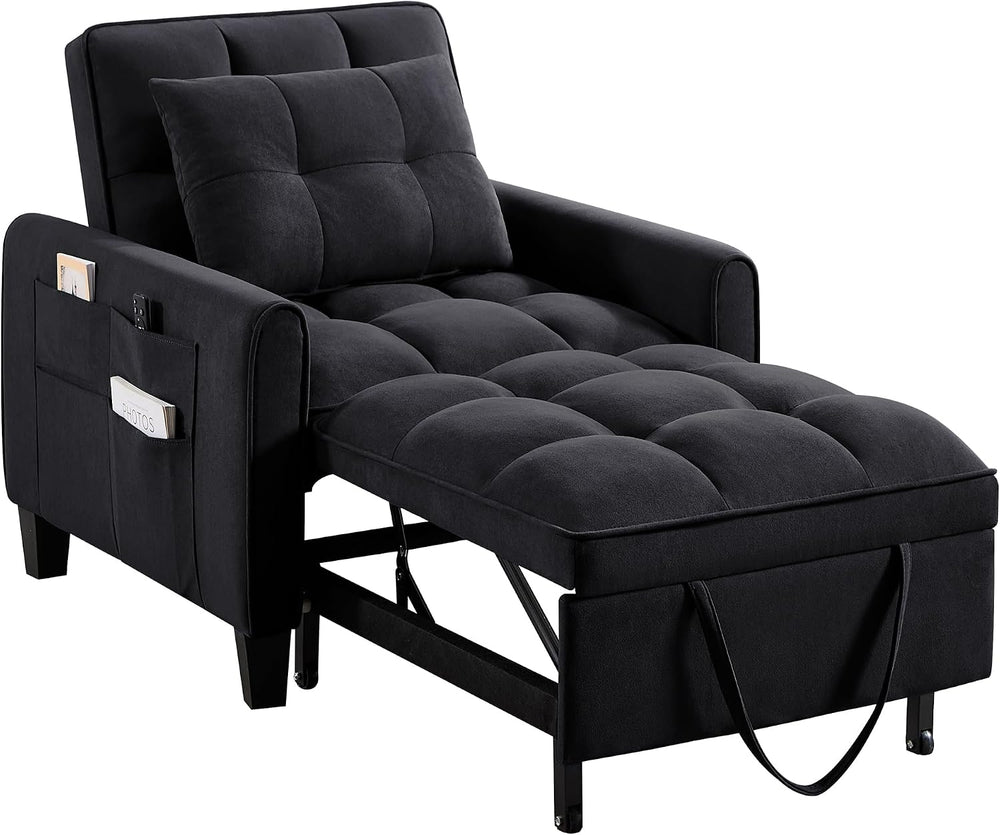 Convertible Sleeper Chair, 3 in 1 Sleeper Chair Bed Pull Out Sofa Bed Chairs,...