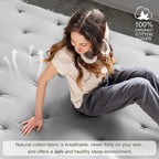 ZonLi Japanese Floor Futon Mattress Twin Size 39"x 80",100% Cotton Cover 2.5'' Thicken Tatami Mattress,Foldable Sleeping Pad,Portable Dormitory Tatami Mat,Roll Up Floor Lounger Bed for Adult