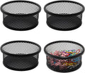 2 Pack Mesh Paper Clip Holder, Paperclip Holder for Desk, Paper Clip Dispenser Organizer