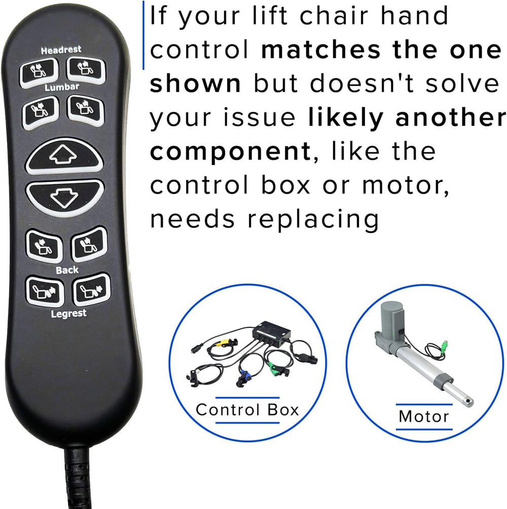 Genuine Pride OEM 10-Button 5-Pin Replacement Remote Hand Control for Pride V...