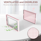 Kuject Shoe Organizers Storage Boxes for Closet, 12 Pack Clear Plastic Stackable Storage Bins with Lids, Under Bed Shoe Containers for Entryway, Drop Front, Fit up to Women's Size 10,Pink