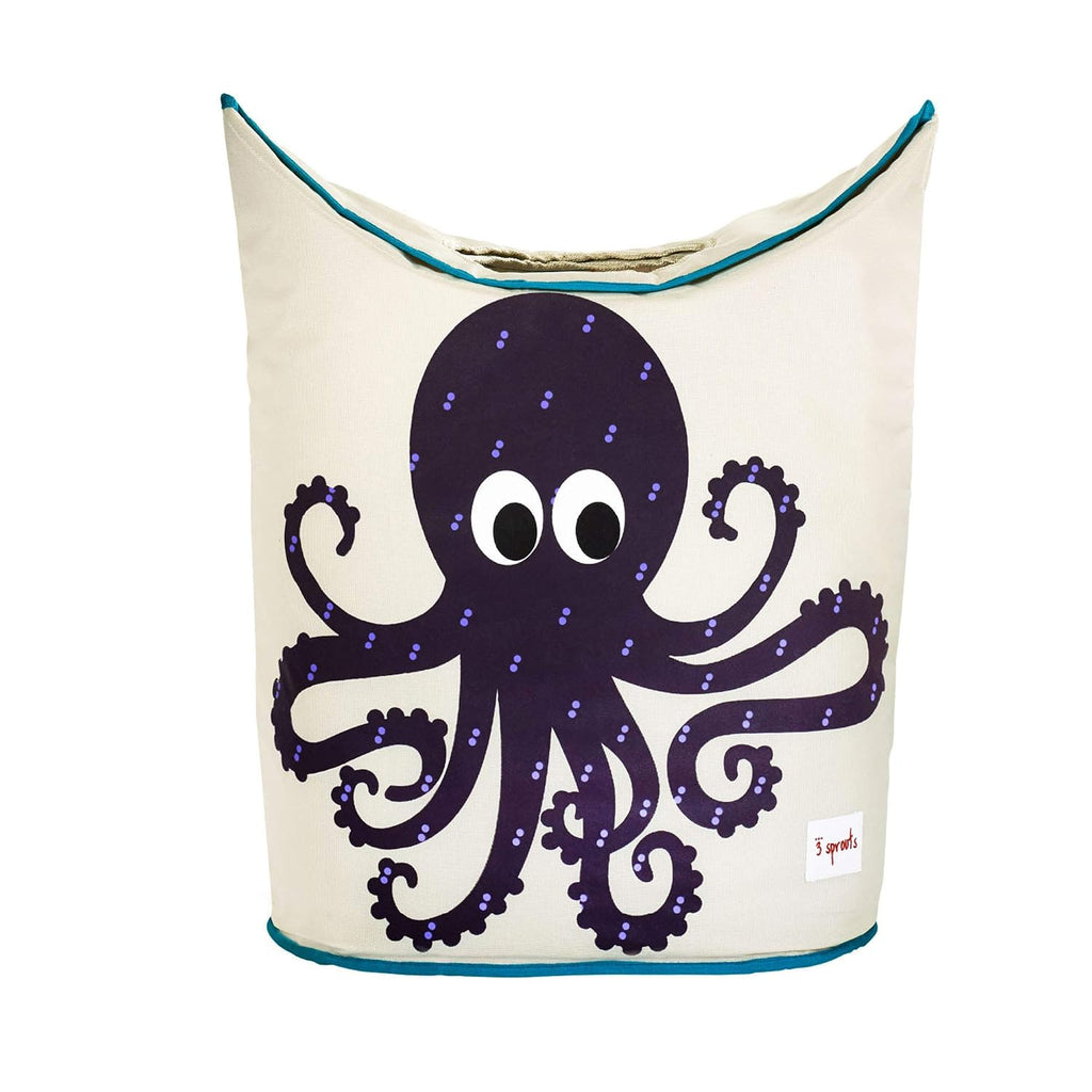 3 Sprouts Baby Laundry Hamper, Handles and Lid, Storage Basket, Octopus | Handles and lid, Large storage basket, Toy bin, Nursery room decor, Baby clothes organizer, Bedroom or playroom storage