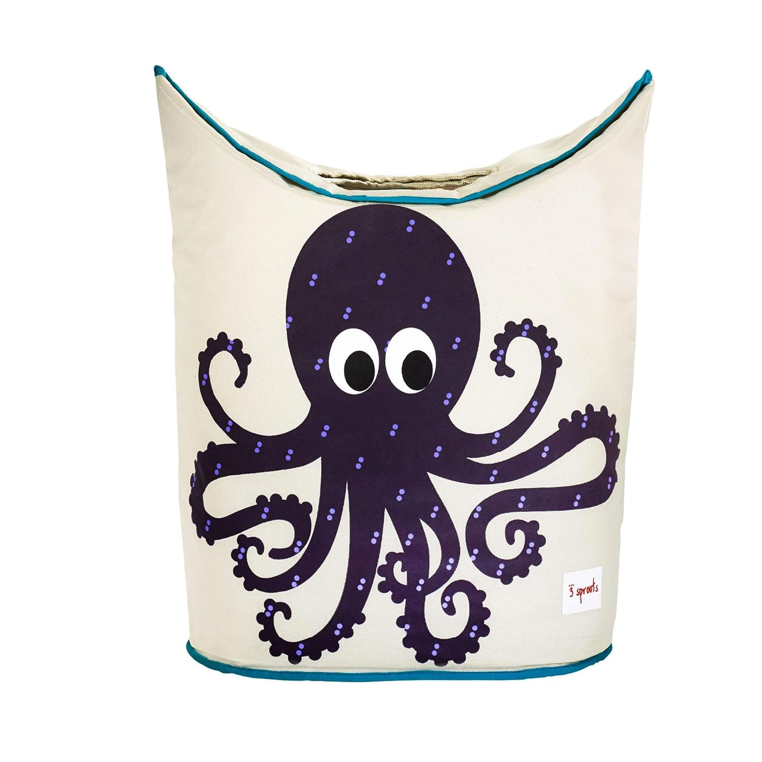 3 Sprouts Baby Laundry Hamper, Handles and Lid, Storage Basket, Octopus | Handles and lid, Large storage basket, Toy bin, Nursery room decor, Baby clothes organizer, Bedroom or playroom storage