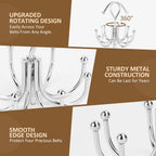 ZEDODIER Belt Hanger, Belt Organizer for Closet, Keeping Belts Visible and in Good Condition, Hanging Tie Rack Holder, Closet Organizers and Storage, Silver